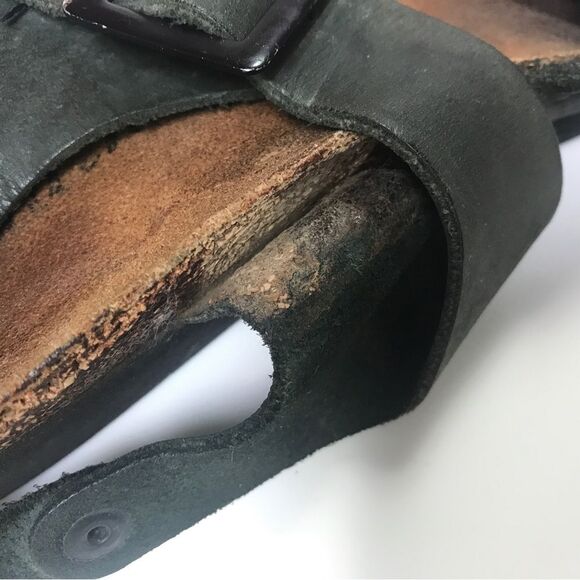 1990's Vintage Birkenstock Milano Sandals – Black Leather, Made in Germany (37) - Picture 10 of 15
